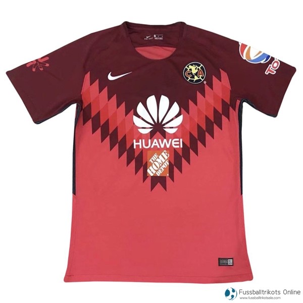 Club América Trikot Heim Torwart 2017-18 Rote Fussballtrikots Günstig